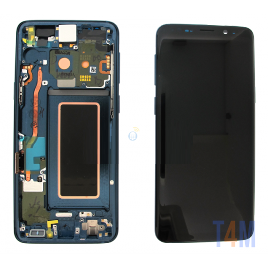 TOUCH+DISPLAY+FRAME SAMSUNG GALAXY S9/G960F AZUL (SERVICE PACK GH97-21697D)